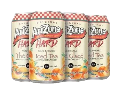 ARIZONA HARD PEACH TEA 355ML 6PK CAN