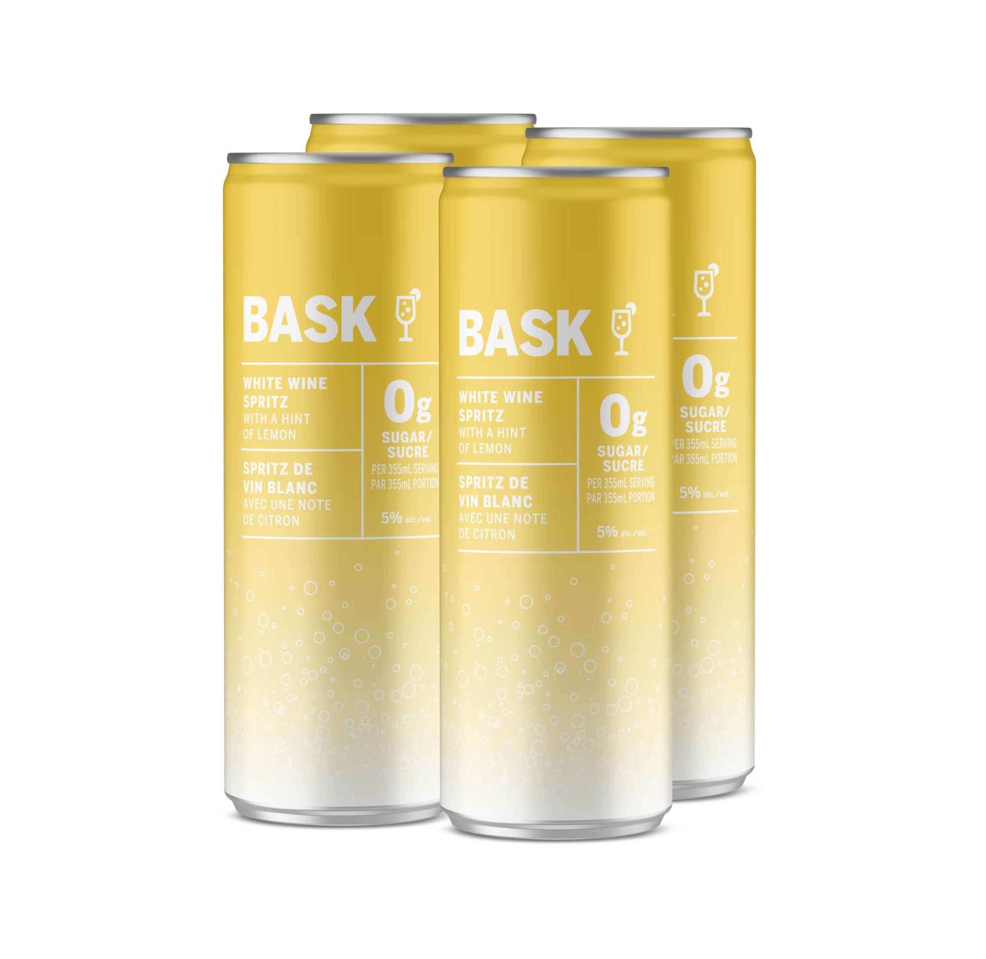 BASK WHITE WINE SPRITZ 355ML 4PK CAN