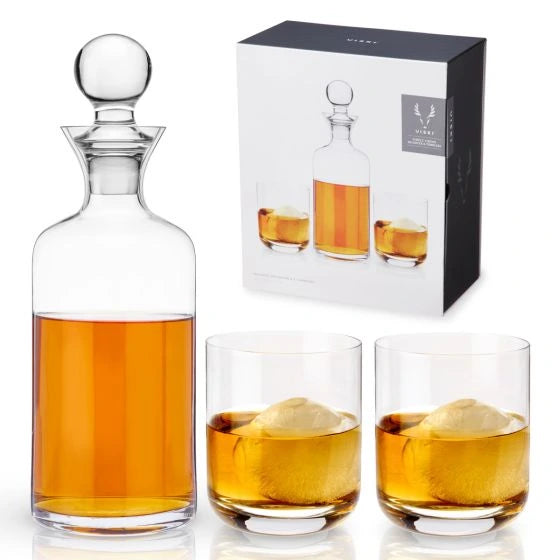 VISKI LIQUOR DECANTER & TUMBLER SET