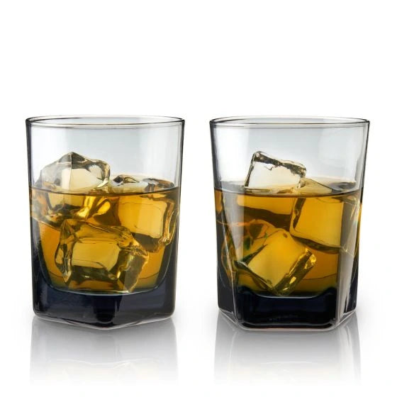 VISKI SMOKE DOUBLE OLD FASHION GLASSES