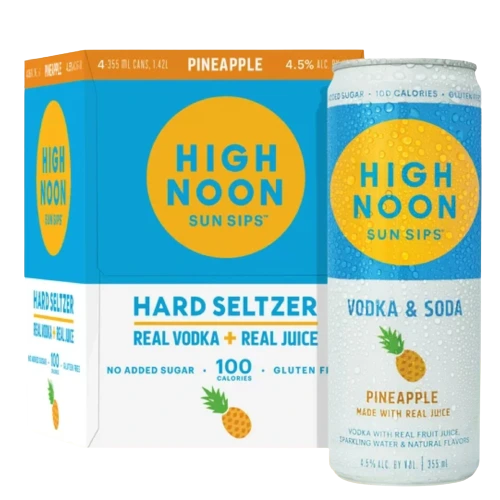 HIGH NOON VODKA & SODA PINEAPPLE 355ML 4PK CAN