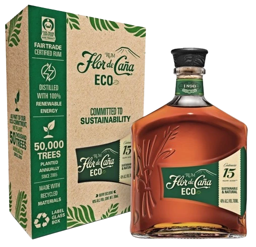 FLOR DE CANA ECO 15 AMBER RUM 750ML