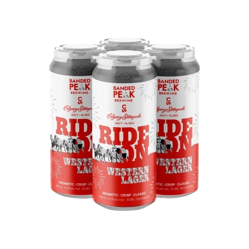 BANDED PEAK RIDE ON WESTERN LAGER 473ML 4PK CAN