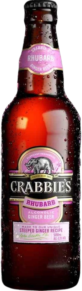 CRABBIES RHUBARB GINGER BEER 500ML BT