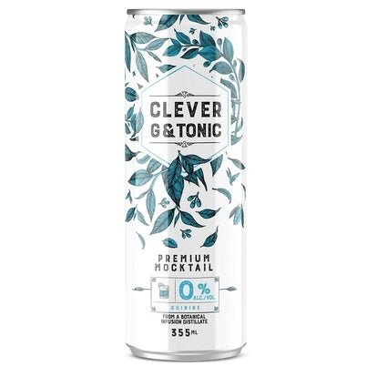 CLEVER NON ALC GIN & TONIC 355ML CAN