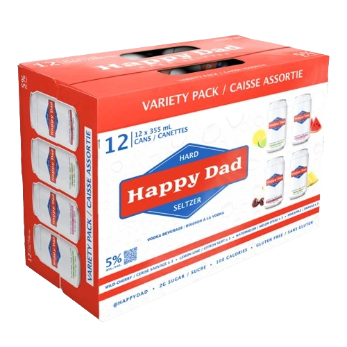 HAPPY DAD HARD SELTZER MIX PACK 355ML 12PK CAN