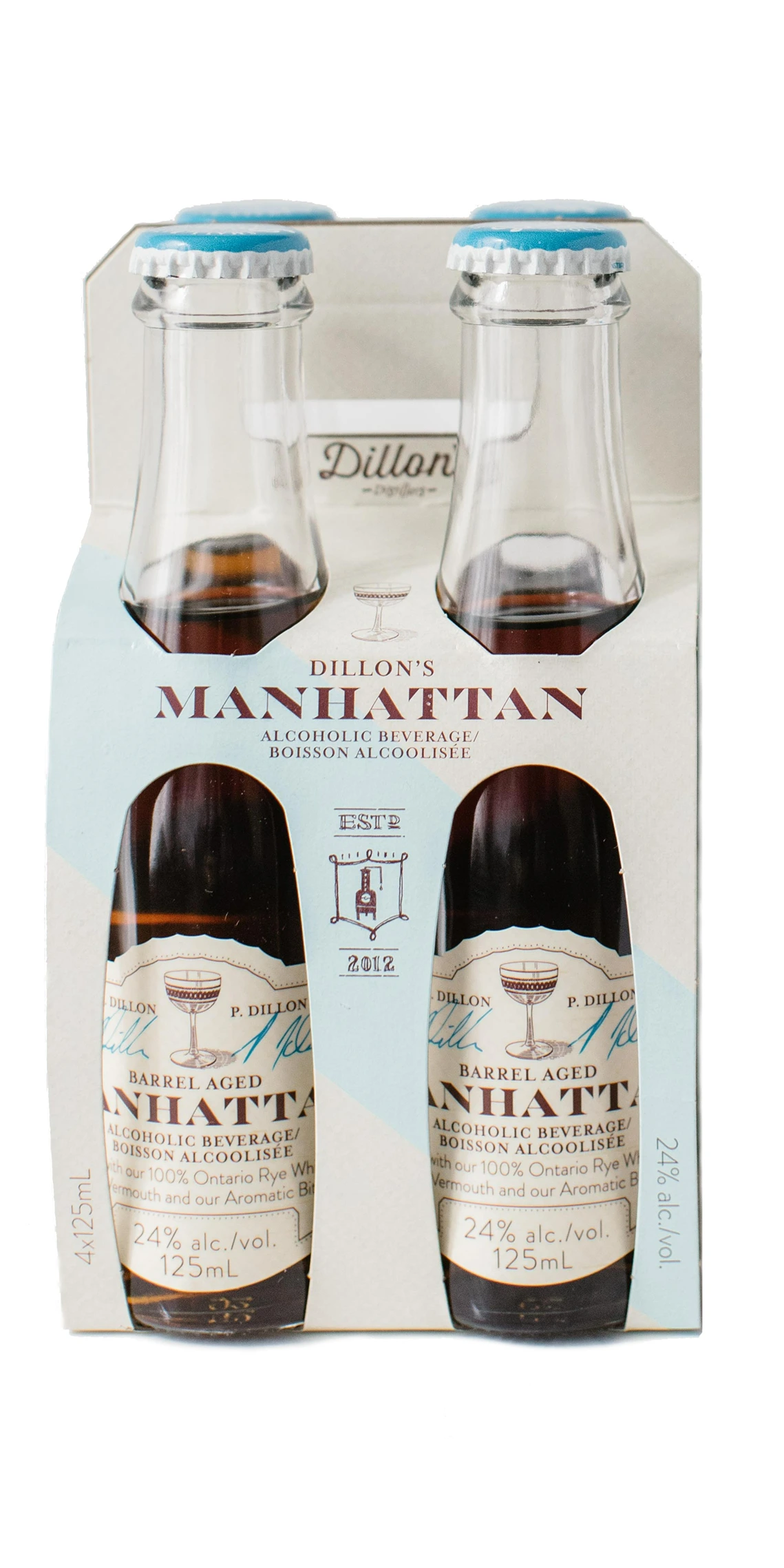 DILLONS PRE-MIXED MANHATTAN 125ML 4PK BTL