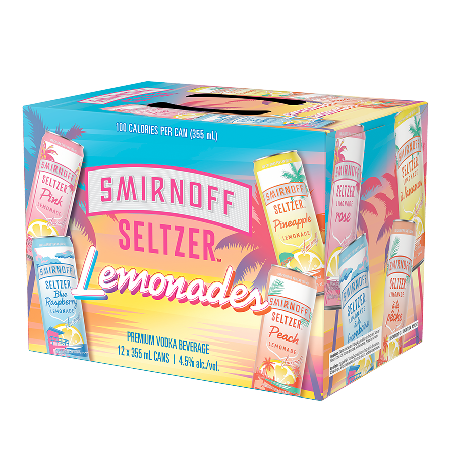 SMIRNOFF LEMONADE SELTZER MIXER 355ML 12PK CAN