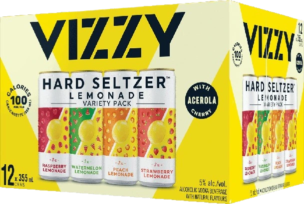 VIZZY HARD SELTZER LEMONADE MIXER 355ML 12PK CAN