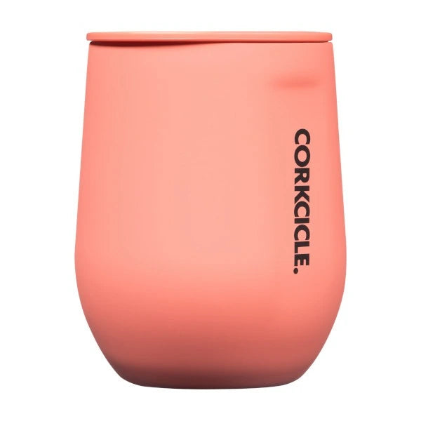 CORKCICLE STEMLESS NEON LIGHTS CORAL 12OZ