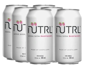 NUTRL VODKA SODA RASPBERRY 355ML 6PK CAN