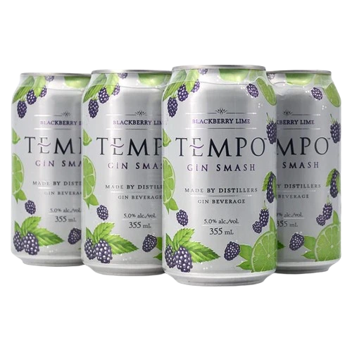 TEMPO GIN SMASH BLACKBERRY LIME 355ML 6PK CAN