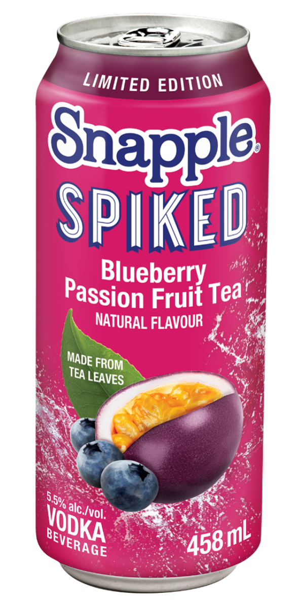 SNAPPLE SPIKED BLUEBERRY PASSIONFRUIT TEA 458ML CAN