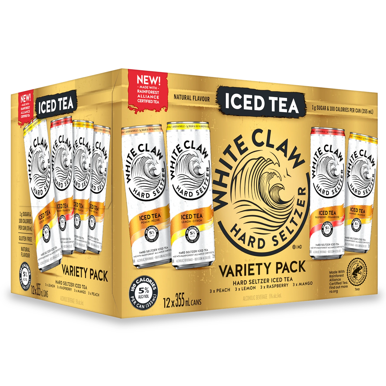 WHITE CLAW HARD ICED TEA MIXER 355ML 12PK CAN