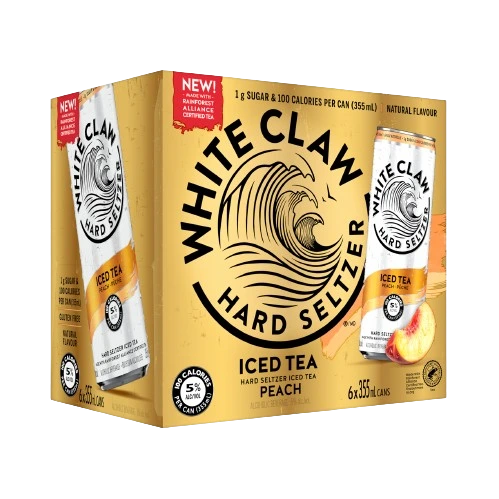 WHITE CLAW HARD SELTZER ICED TEA PEACH 355ML 6PK CAN @ Kelowna [1038926]