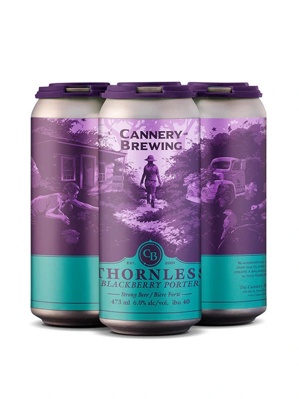 CANNERY THORNLESS BLACKBERRY PORTER 473ML 4PK CAN