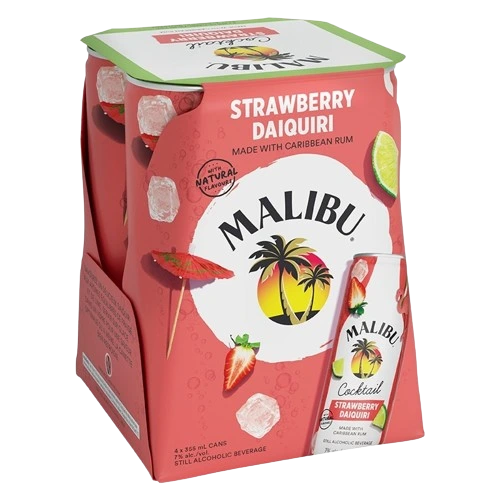 MALIBU STRAWBERRY DAIQUIRI 355ML 4PK CAN