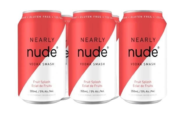 NEARLY NUDE VODKA SMASH FRUIT SPLASH 355ML 6PK CAN