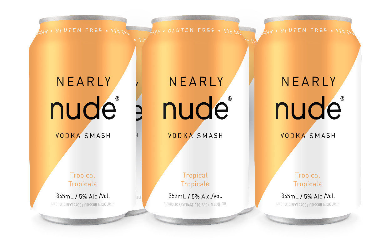 NEARLY NUDE VODKA SMASH TROPICAL 355ML 6PK CAN