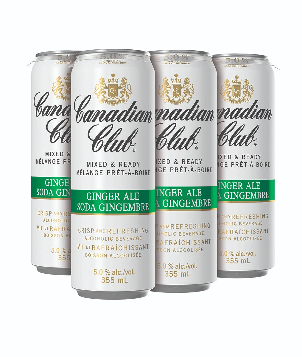 CANADIAN CLUB & GINGER 355ML 6PK CAN