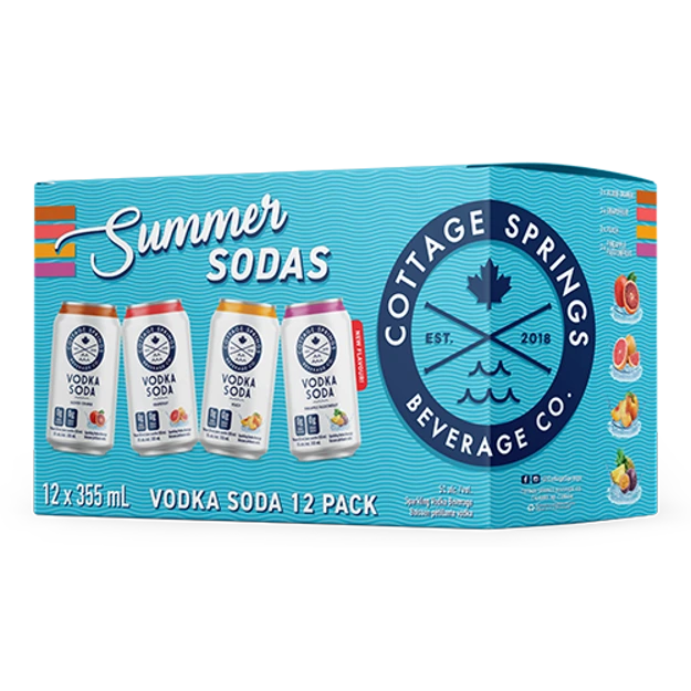 COTTAGE SPRINGS SUMMER SODAS MIXER 355ML 12PK CAN @ Kelowna [1039515]