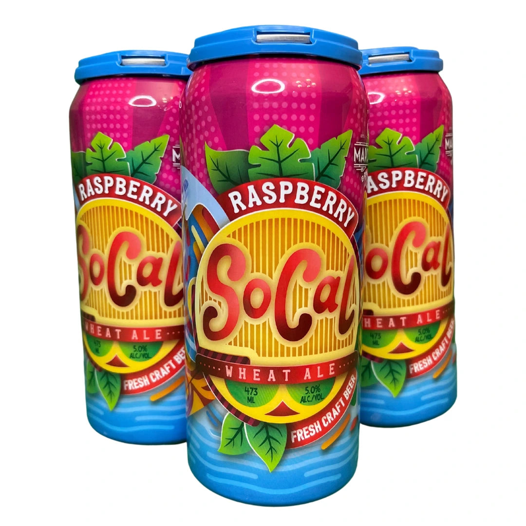 RASPBERRY SOCAL WHEAT ALE 473ML 4PK CAN