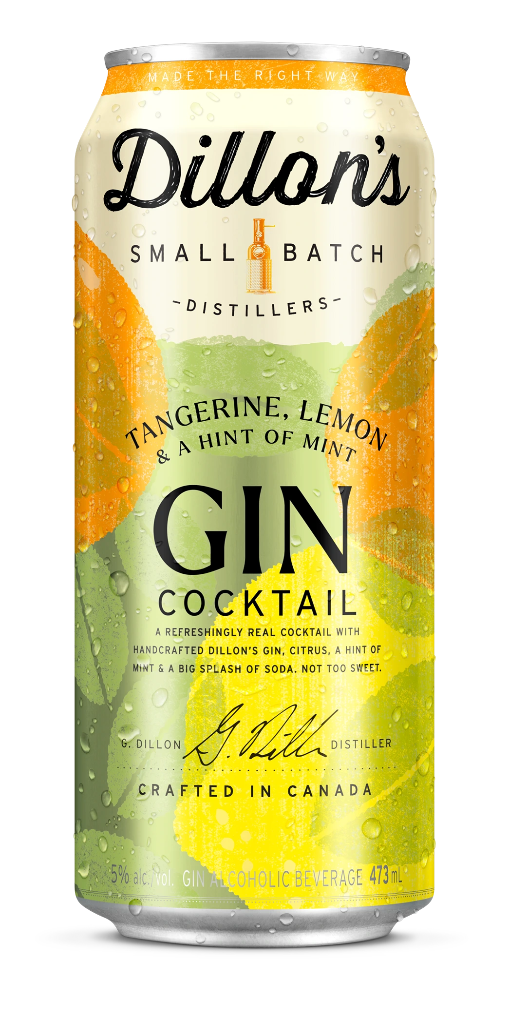 DILLONS TANGERINE LEMON MINT GIN COCKTAIL 473ML CAN