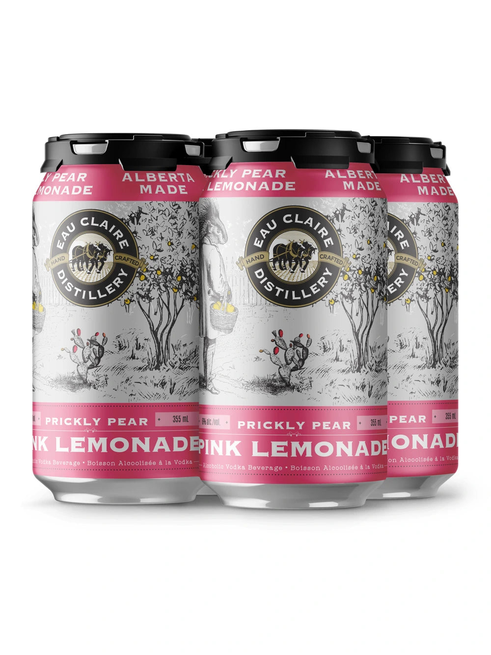 EAU CLAIRE PRICKLY PEAR PINK LEMONADE 355ML 4PK CAN