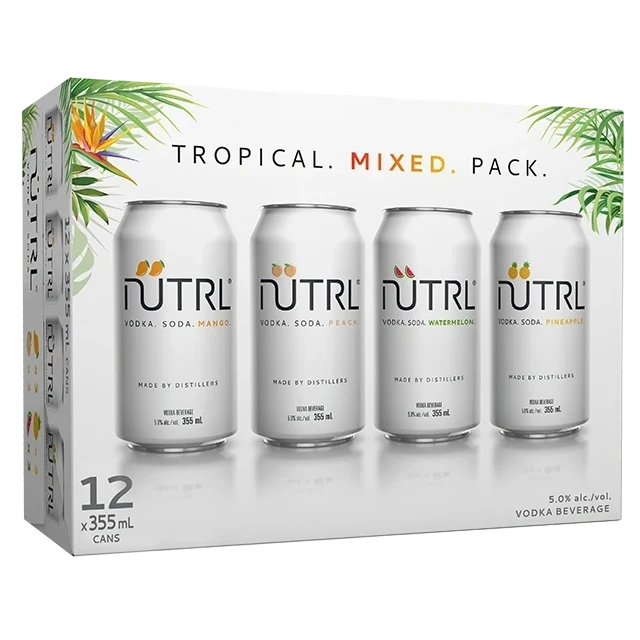 NUTRL VODKA SODA TROPICAL MIXER 355ML 12PK CAN