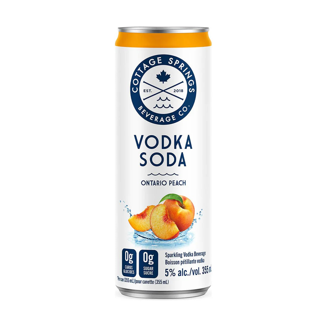 COTTAGE SPRINGS VODKA SODA PEACH 473ML CAN @ Kelowna [1040669]