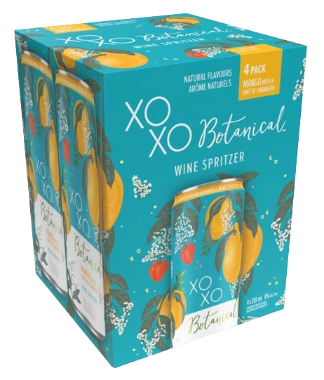 XOXO BOTANICAL MANGO HABANERO 355ML 4PK CAN