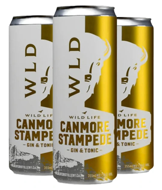 WILD LIFE CANMORE STAMPEDE GIN & TONIC 355ML 4PK CAN