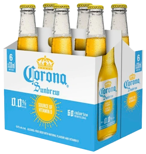 CORONA SUNBREW 0.0% NON ALC 330ML 6PK BTL