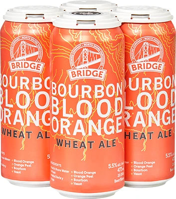 BRIDGE BOURBON BLOOD ORANGE WHEAT ALE 473ML 4PK CAN @ Kelowna [1042932]