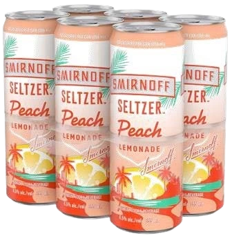 SMIRNOFF SELTZER PEACH LEMONADE 355ML 6PK CAN