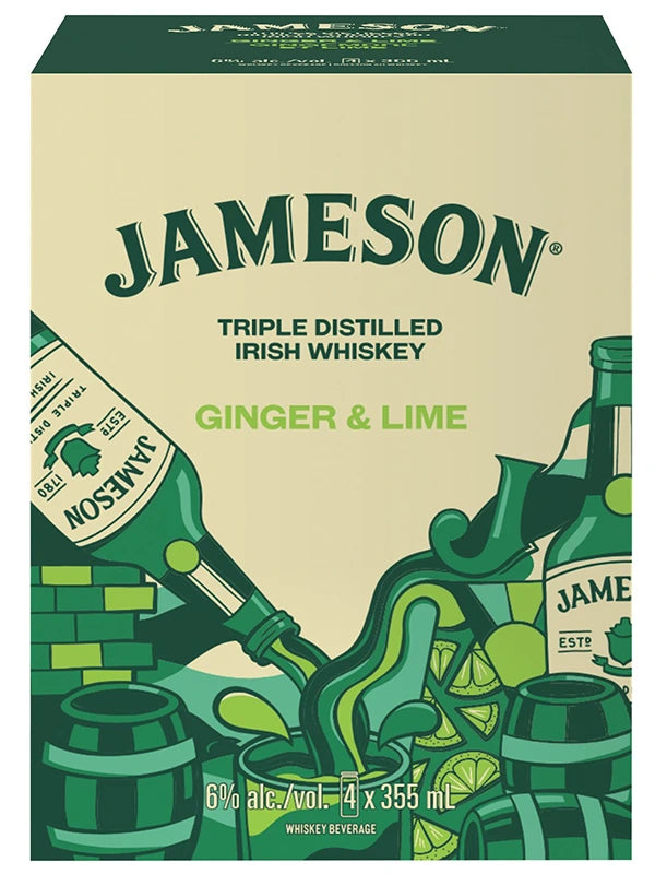 JAMESON GINGER & LIME 355ML 4PK CAN