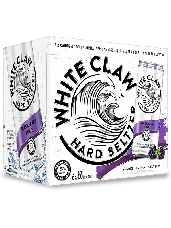 WHITE CLAW HARD SELTZER BLACKBERRY 355ML 6PK CAN @ Kelowna [1045526]