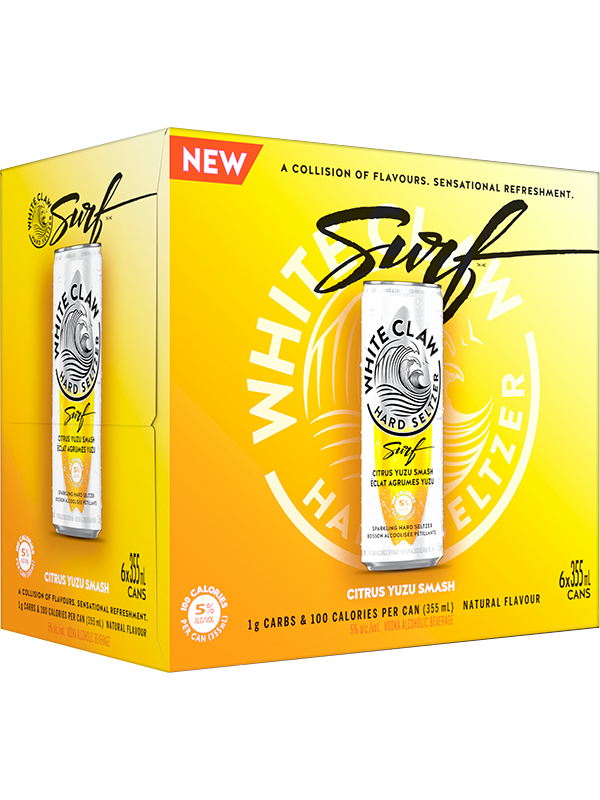 WHITE CLAW HARD SELTZER SURF CITRUS YUZU SMASH 355ML 6PK CAN @ Kelowna [1045528]