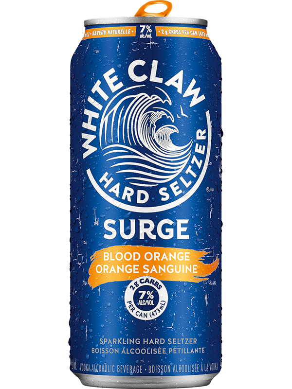 WHITE CLAW HARD SELTZER SURGE BLOOD ORANGE 473ML CAN @ Kelowna [1045530]