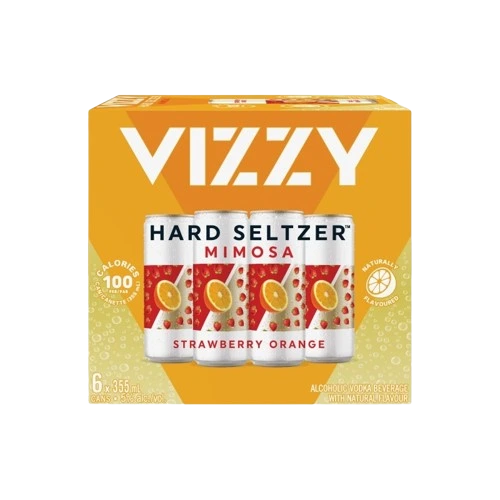 VIZZY HARD SELTZER STRAWBERRY MIMOSA 355ML 6PK CAN