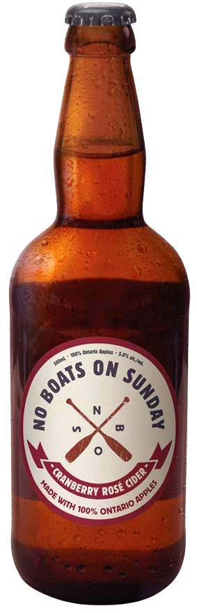 NO BOATS ON SUNDAY CRANBERRY ROSE CIDER 500ML BT