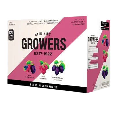 GROWERS BERRY MIXER PACK 355ML 12PK CAN