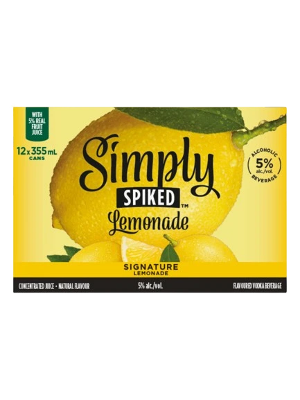 SIMPLY SPIKED SIGNATURE LEMONADE 355ML 12PK CAN