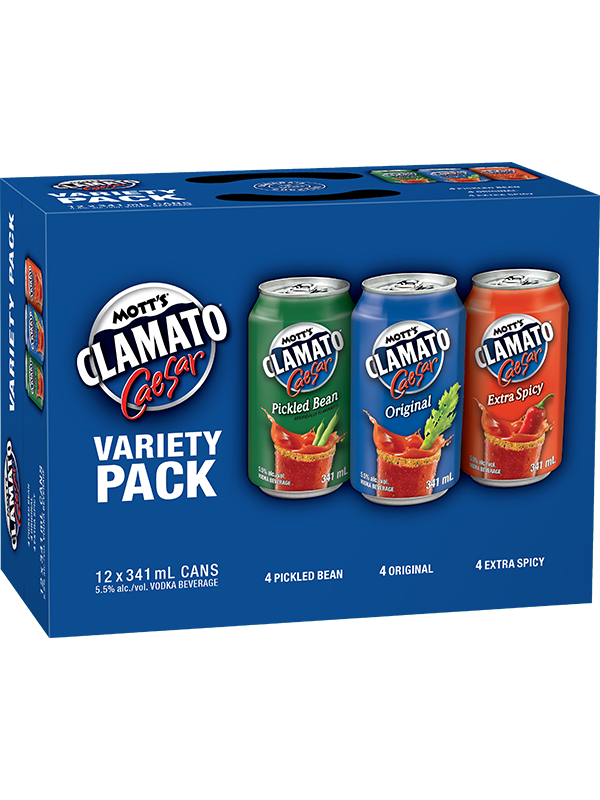 MOTTS CLAMATO VARIETY 341ML 12PK CAN