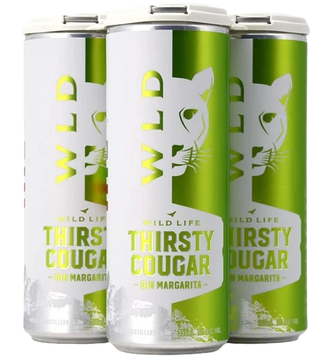 WILD LIFE THIRSTY COUGAR GIN MARGARITA 355ML 4PK CAN