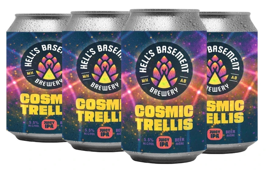 HELLS BASEMENT COSMIC TRELLIS JUICY IPA 355ML 6PK CAN