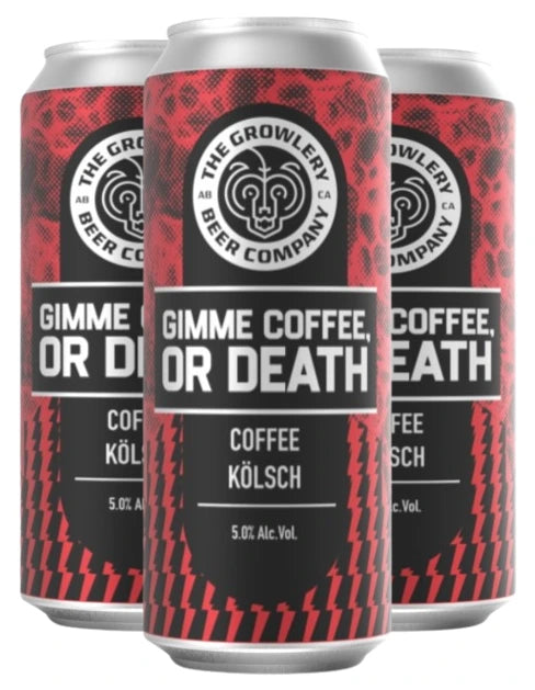 GROWLERY GIMME COFFEE OR DEATH COFF KOLSCH 473ML 4PK CAN