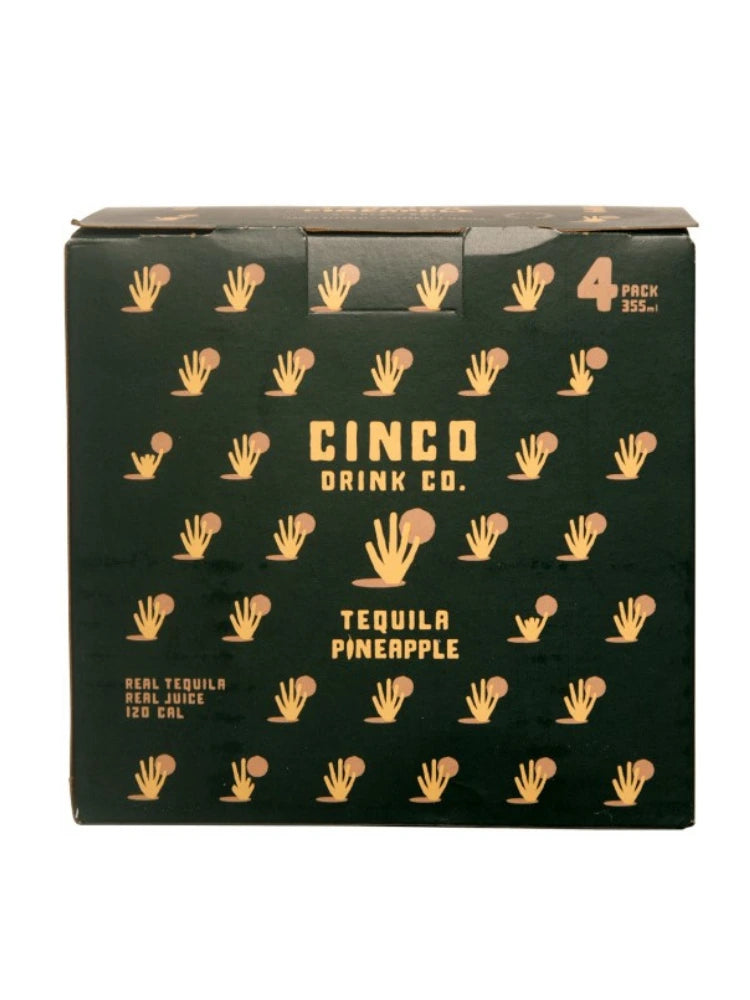 CINCO DRINK CO TEQUILA PINEAPPLE 355ML 4PK CAN @ Kelowna [1047663]