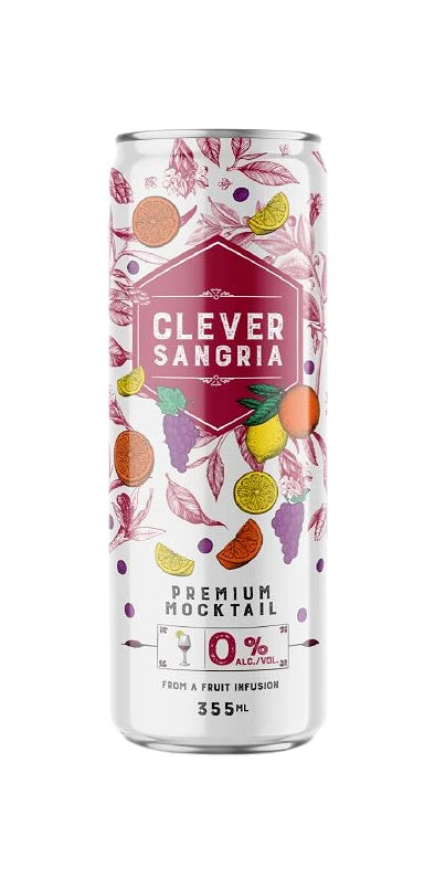 CLEVER NON ALC SANGRIA 355ML CAN