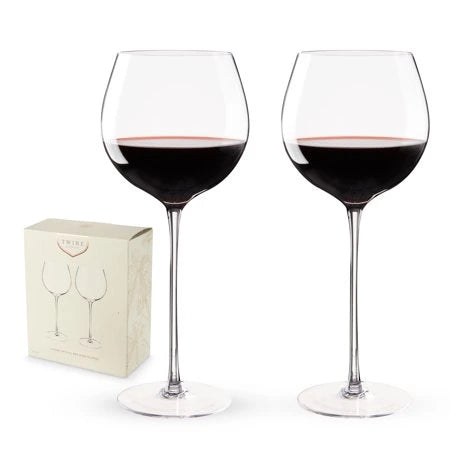 TWINE LINGER CRYSTALWINE GLASSES RED